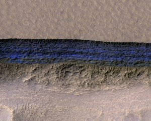 water-ice cliff on Mars